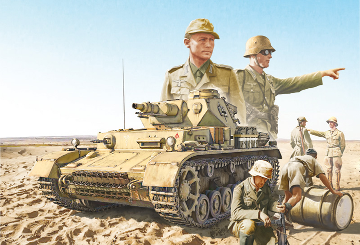 Model do składania Italeri Pz Kpfw IV F1/F2/G with Afrika Korps Infantry skala 1:35 (8001283065931) - obraz 2