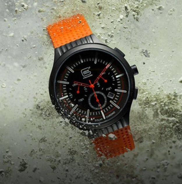Австрийские Мужские Часы Glock Global Watch Оранжевый 110724 с Солнечной Батареей и Хронографом - изображение 4