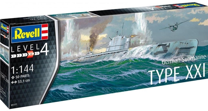 Model do składania Revell German Submarine Type XXI skala 1:144 (4009803051772) - obraz 1