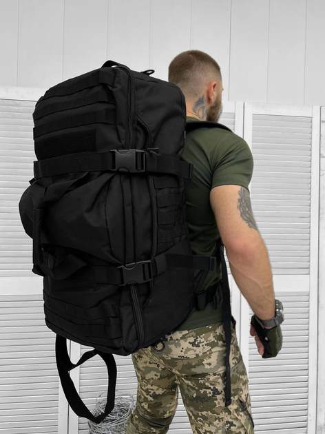 Тактична сумка рюкзак Tactical Bag Backpack Black 65 л - зображення 1