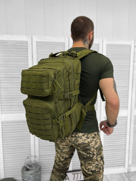 Тактичний водонепроникний рюкзак Tactical Assault Backpack Olive 40 л - изображение 1