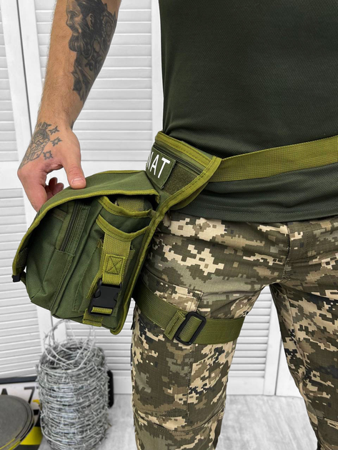 Тактична сумка поясна Tactical Bag Olive - изображение 2
