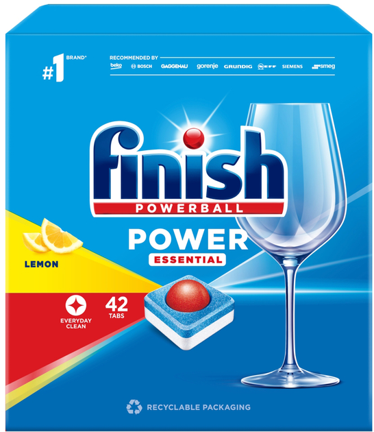 Tabletki do zmywarki FINISH Power Essential Lemon 42 szt (5908252011346) - obraz 1