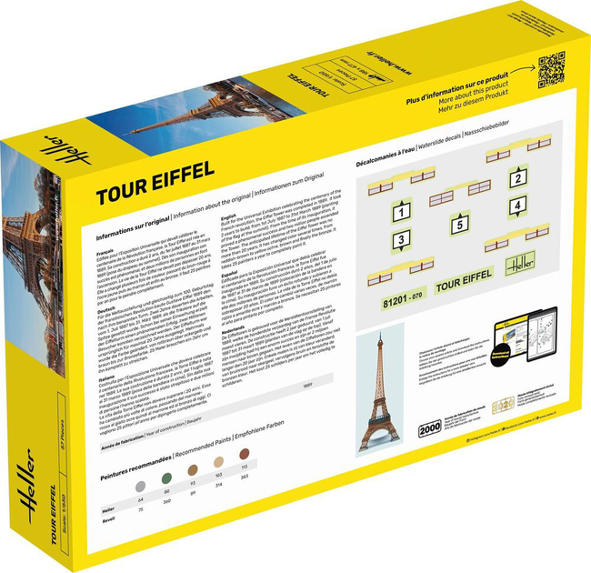 Model do składania Heller Tour Eiffel skala 1:650 (3279510812015) - obraz 2