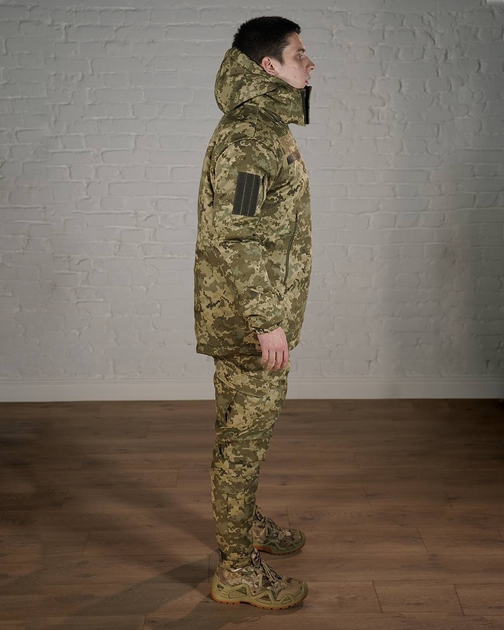 Форма армійська зимова водонепроникаюча ГРЕТА з утеплювачем ХОЛОСОФТ піксель штани бушлат з капюшоном S - (46) - зображення 2