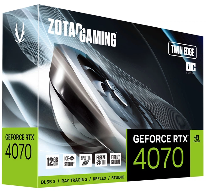 Видеокарта Zotac PCI-Ex GeForce RTX 4070 Twin Edge OC 12GB GDDR6X