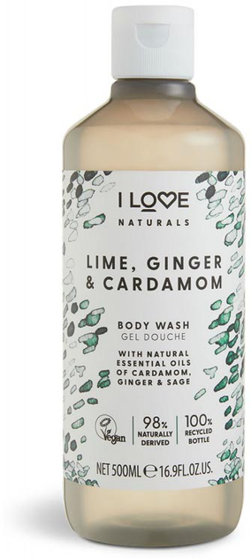 Żel pod prysznic I Love Naturals Lime Ginger and Cardamon 500 ml (5060351549769) - obraz 1