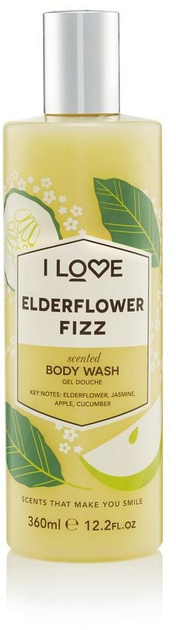Гель для душу та ванни I Love Scented Body Wash elder flower fizz 360 мл (5060351544986) - зображення 1