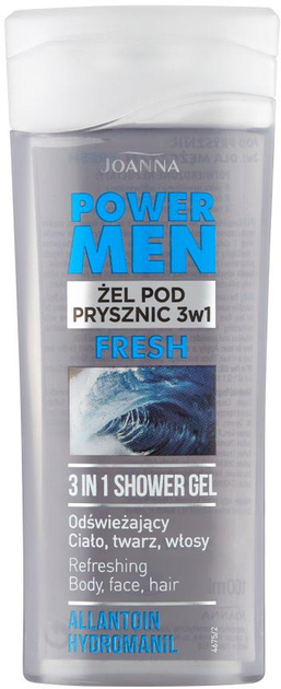 Żel pod prysznic 3 w 1 Joanna Power Men fresh 100 ml (5901018016579) - obraz 1