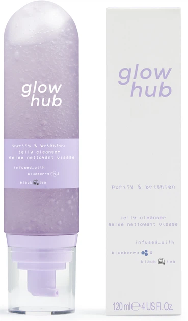 Осветляющий детокс-гель для умывания Glow Hub Purify & Brighten Jelly Cleanser 120 мл (5019607247607) - изображение 3