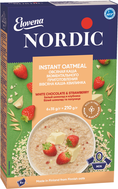 Вівсяна каша миттєвого приготування NordiC з білим шоколадом і ...