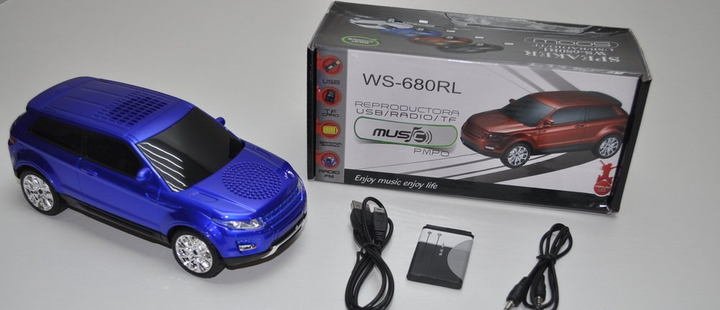 Колонка у формі машини Range Rover Sport (USB/FM) ws-6808l Синій колір - зображення 4