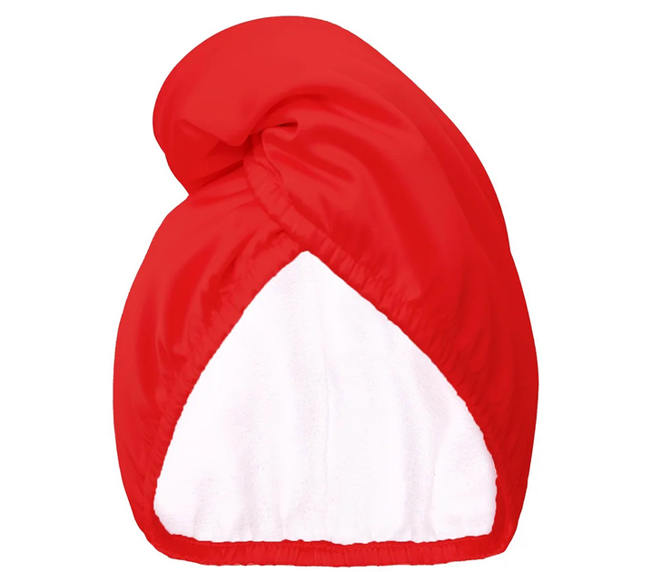 Turban do włosów Glov Satin Towel Wrap dwustronny satynowy czerwona (5907440743595) - obraz 1