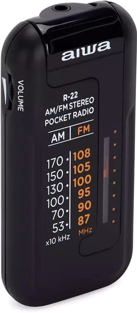 Odbiornik radiowy Aiwa R-22BK Czarny (8435256896930) - obraz 3