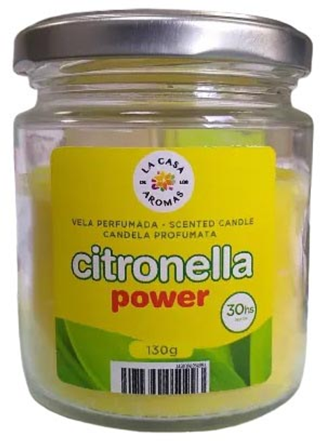 Świeca La Casa de los Aromas Citronella o zapachu trawy cytrynowej 130 g (8428390050993) - obraz 1