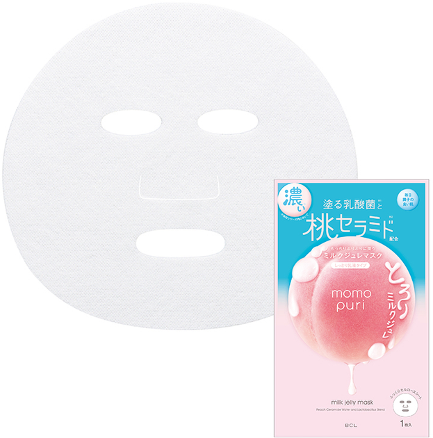 Маска для обличчя зволожувальна BCL Momopuri Milk Jelly Mask гелева 22 мл (4745090047493) - зображення 1