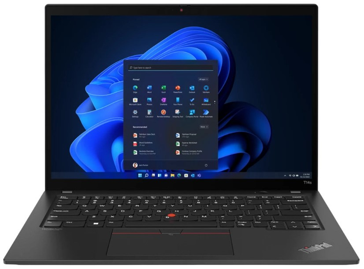 Ноутбук Lenovo ThinkPad T14s Gen 4 (21F6005BMH) Deep Black - зображення 1