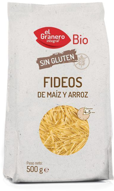 Makarony El Granero Corn and Rice Noodles Gluten Free Bio 500 g (8422584088311) - obraz 1