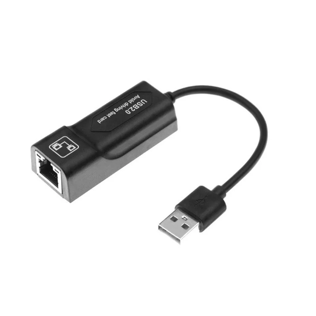 Внешняя сетевая карта USB 2.0 lan TO GIGABIT 10/100M RJ45 черный 15 см - изображение 4