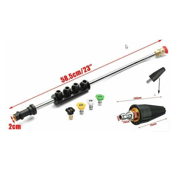 Насадка для мойки 5 сменных сопел + головка фреза для Karcher К2 К3 К4 К5 K6 K7 - изображение 6