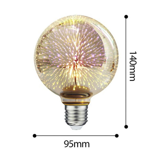 Лампочка Фейєрверк Декоративна C80-3D E27 - зображення 2