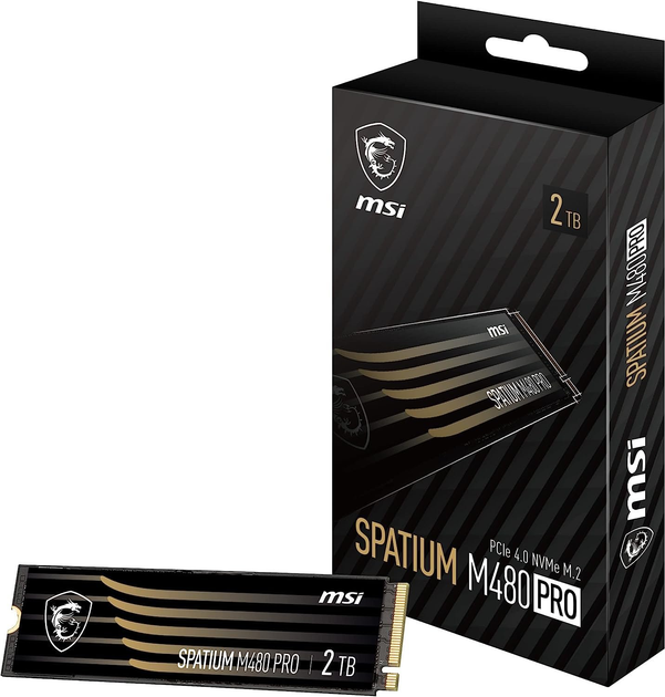 SSD диск MSI Spatium M480 Pro 2TB NVMe M.2 2280 PCIe 4.0 x4 3D NAND TLC (S78-440Q600-P83) - зображення 4
