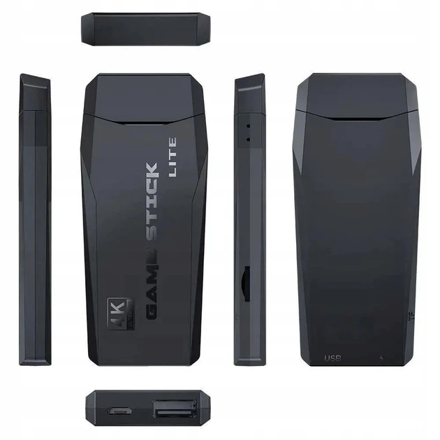 Игровая приставка двойной беспроводной контроллер 64 Gb 10000 игр 4K Game Stick Lite Черный - изображение 4