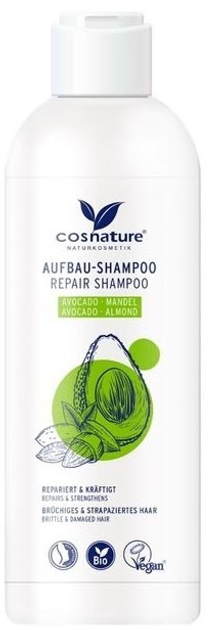 Szampon do włosów Cosnature Hair Repair naturalny regenerujący z awokado i migdałami 250 ml (4260370437608) - obraz 1