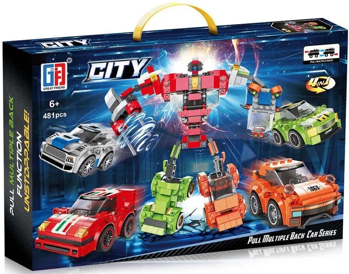 Конструктор Great Friend Трансформер 4в1 City, 481 деталь