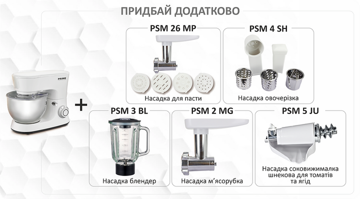 Кухонная машина PRIME Technics PSM 15486 WK - изображение 14