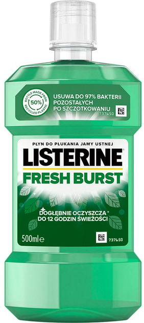 Płyn do płukania jamy ustnej Listerine Fresh Burst 500 ml (3574660389142) - obraz 1