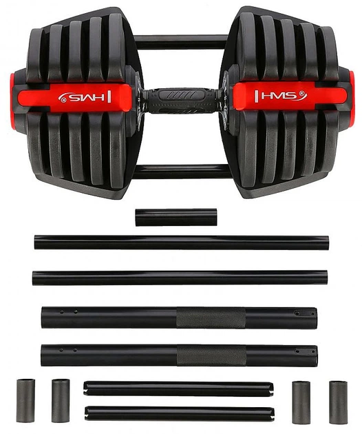 Zestaw regulowanych sztangielek HMS PRO SET SGR40 2 w 1 43.5 kg (5907695553581) - obraz 3