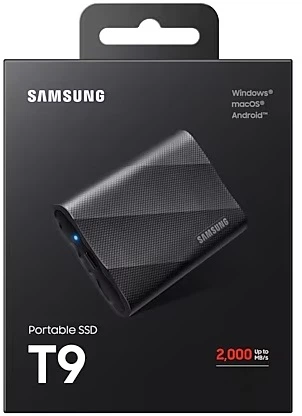 SSD диск Samsung Portable T9 2TB USB 3.2 Type-C Gen 2x2 Black (MU-PG2T0B/EU) External - зображення 7