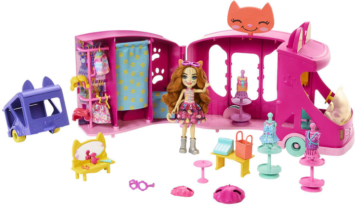 Zestaw do zabawy Mattel Enchantimals Mobilne studio mody HPB34 (0194735154395) - obraz 3