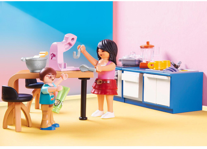 Zestaw figurek do zabawy Playmobil Dollhouse Rodzinna kuchnia (4008789702067) - obraz 4