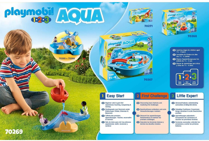 Huśtawka wodna Playmobil 1.2.3 Aqua z figurkami i konewką (4008789702692) - obraz 2