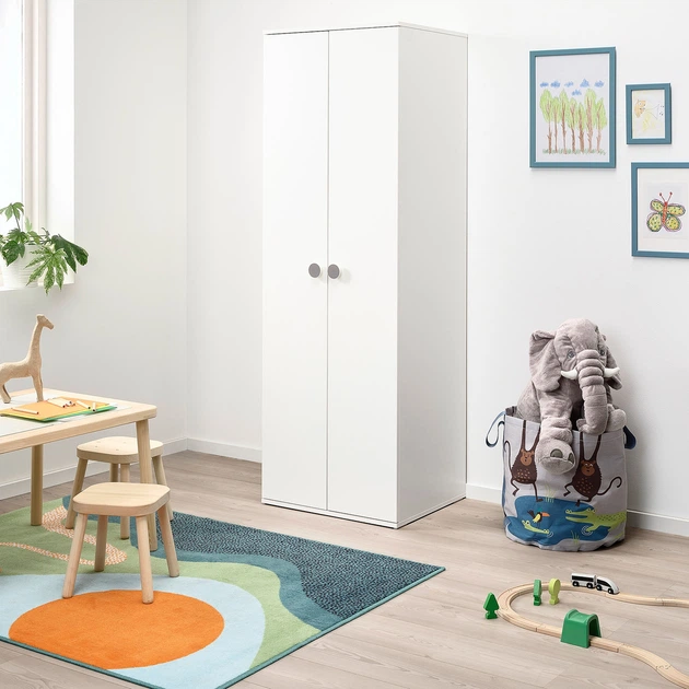Гардероб IKEA ГОДІХУС, білий, 60x51x178 см, 504.224.94 - Фото 2 Гардероб IKEA ГОДІХУС, білий, 60x51x178 см, 504.224.94 - зображення 2