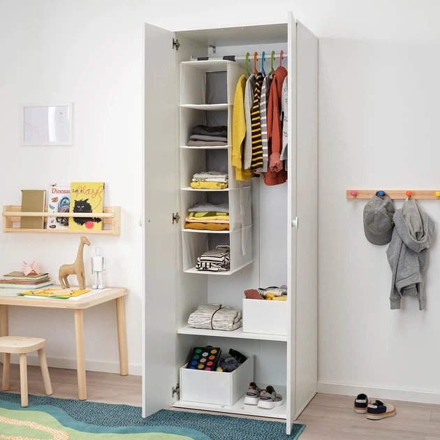 Гардероб IKEA ГОДІХУС, білий, 60x51x178 см, 504.224.94 - Фото 3 Гардероб IKEA ГОДІХУС, білий, 60x51x178 см, 504.224.94 - зображення 3