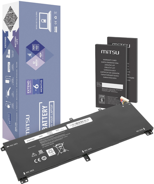 Bateria Mitsu do laptopów Dell XPS 15 9530/M3800 10.8V-11.1V 4000 mAh (5903050372507) - obraz 1