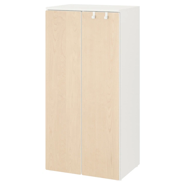 Гардероб IKEA ЗМОСТАД/ОПХУС, білий, береза, 60x42x123 см, 094.261.88 - Фото 2 Гардероб IKEA ЗМОСТАД/ОПХУС, білий, береза, 60x42x123 см, 094.261.88 - зображення 2