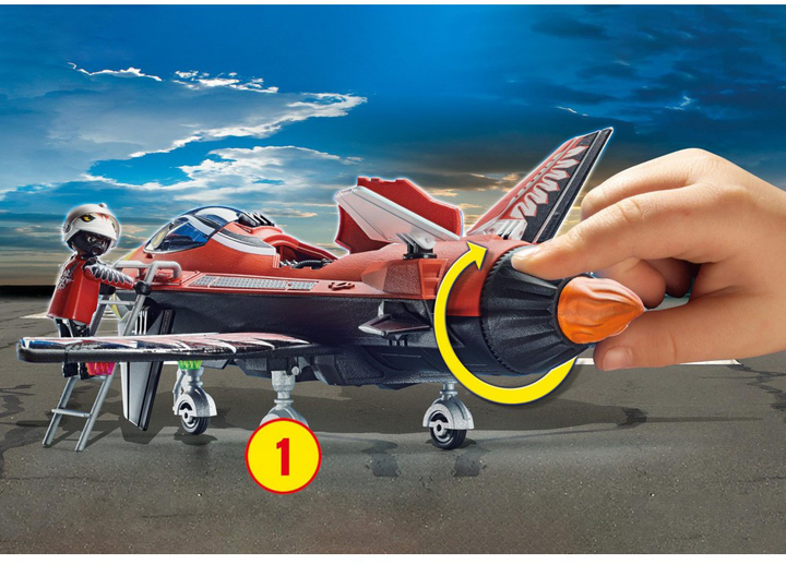 Zestaw do zabawy z figurką Playmobil Air Stunt Show Odrzutowiec Orzeł (4008789708328) - obraz 6