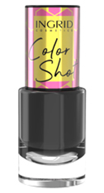 Lakier do paznokci Ingrid Color Shot 01 Just Black 7 ml (5902026663977) - obraz 1