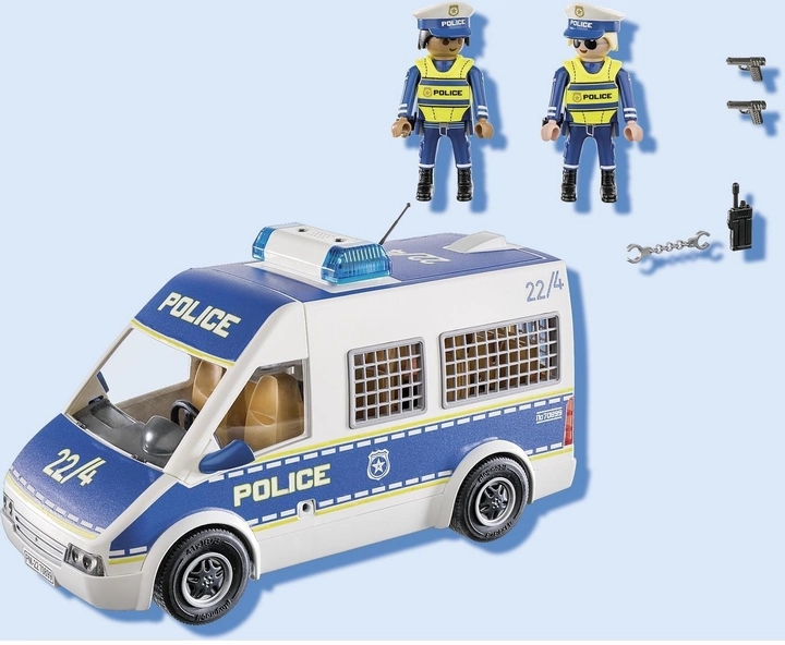 Zestaw figurek do zabawy Playmobil City Action Transporter policyjny ze światłem i dźwiękiem (4008789708991) - obraz 2