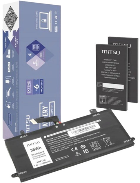 Акумулятор Mitsu для ноутбуків Dell Latitude 12 5285/5289 7.4V-7.6V 4800 mAh (5903050379568) - зображення 1