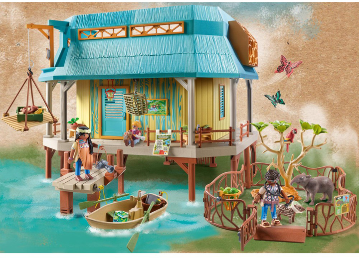 Ігровий набір фігурок Playmobil Research Station With Night Light And Compass (4008789710079) - зображення 3