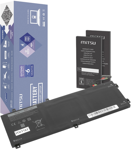 Bateria Mitsu do laptopów Dell XPS 15 9550/H5H20 11.4V 4910 mAh (5903050379582) - obraz 1