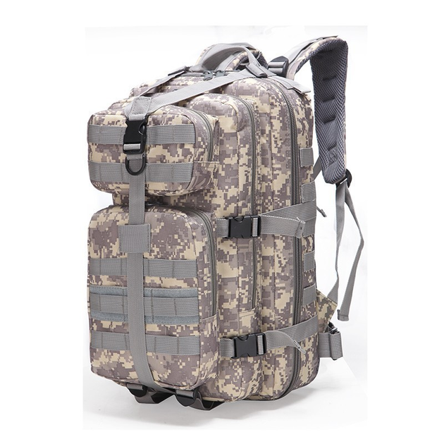Тактичний штурмовий військовий рюкзак Armour Tactical C35 Oxford 600D (з системою MOLLE) 35 літрів Сірий піксель - зображення 1