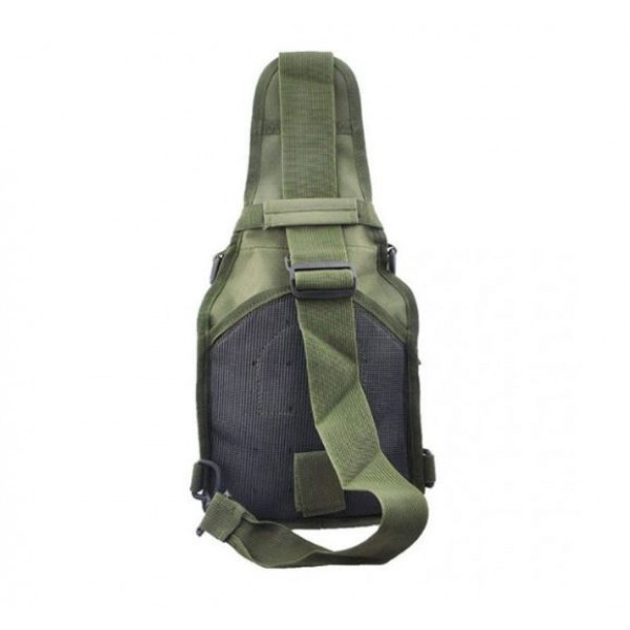 Тактичний штурмовий військовий рюкзак сумка з одного лямкою Armour Tactical М3 Oxford 600D (з системою MOLLE) 5 літрів Олива - зображення 2
