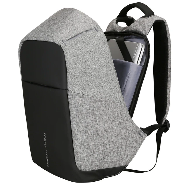 Рюкзак городской Антивор Mark Ryden Safe MR5815ZS SJ G для ноутбука 15,6" с USB объем 18 л. Серый - изображение 2