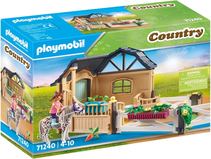 Zestaw do zabawy Playmobil Country 71240 Rozbudowa stajni (4008789712400) - obraz 1